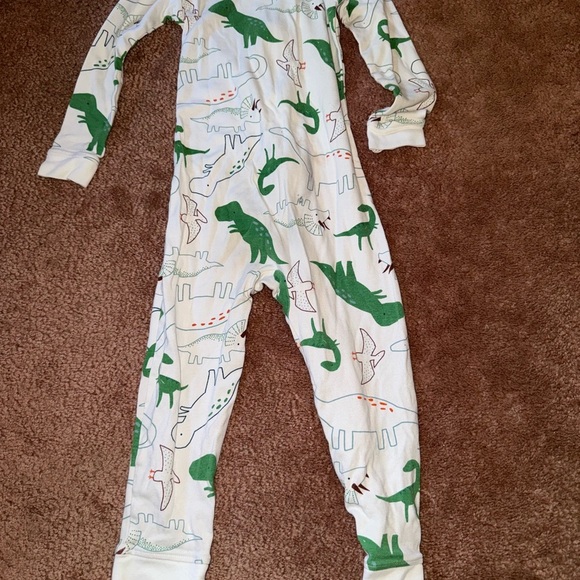 Carter's Green and White Dinosaur Footie - Picture 3 of 3